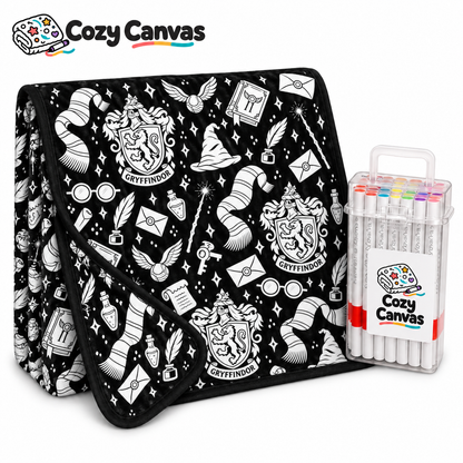 CozyCanvas™ Coloring Blanket – Wizard Edition