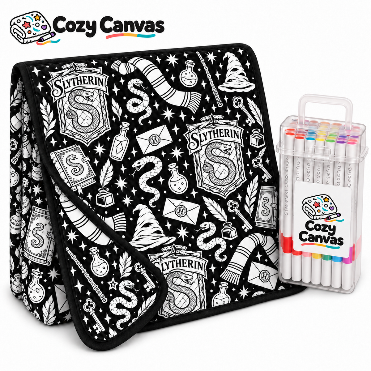 CozyCanvas™ Coloring Blanket – Wizard Edition